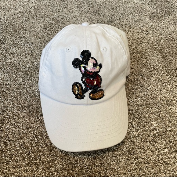 Disney Accessories - Authentic Disney Women’s Sequined Mickey Mouse Hat - One Size - Disney Parks